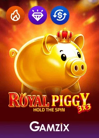 3x3 Royal Piggy Hold the Spin slot by Gamzix